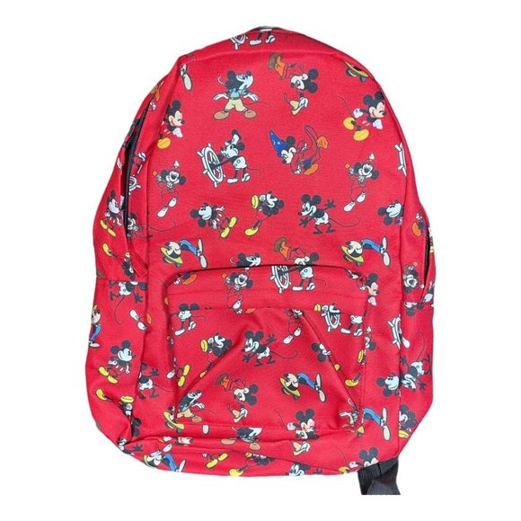 Disney Mickey Mouse Through the Years Backpack Steamboat Willie Sorcerer Mickey - Picture 6 of 7